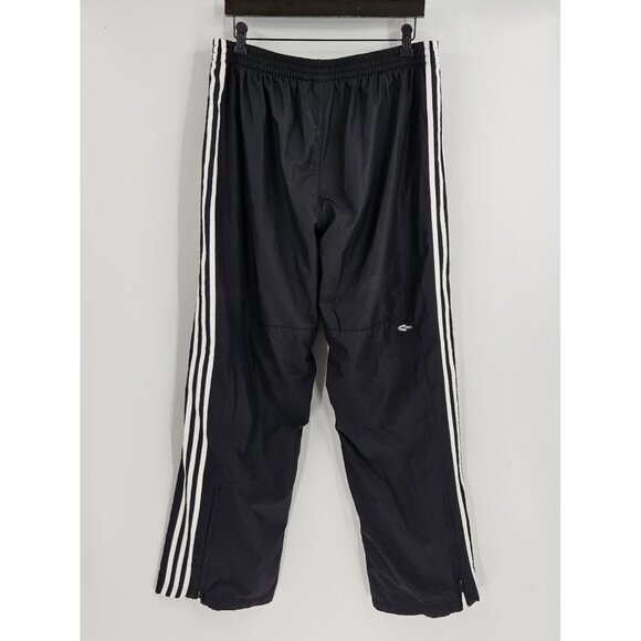 Adidas Mens 3 Stripe Y2K Black White Drawstring Stretch Waist Track Pants Sz L - Picture 2 of 5